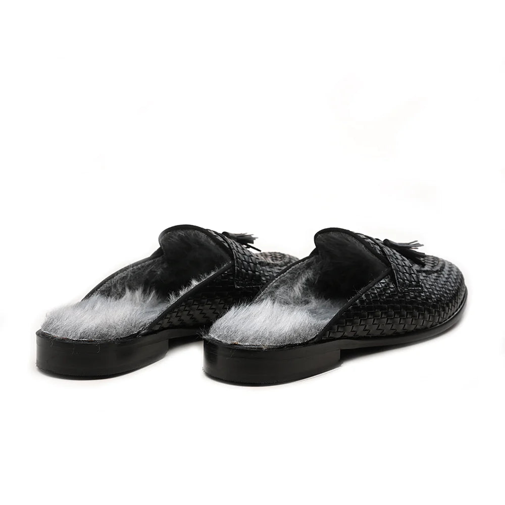 Luxury Mule Shoes With Fur Insoles