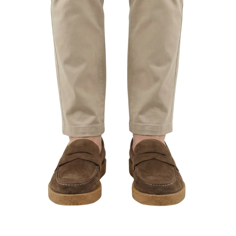 靴 ENDS and MEANS Crepe Sole Penny Loafer Rustic Crepe Sole Penny Loafers – Italian Shoes Company