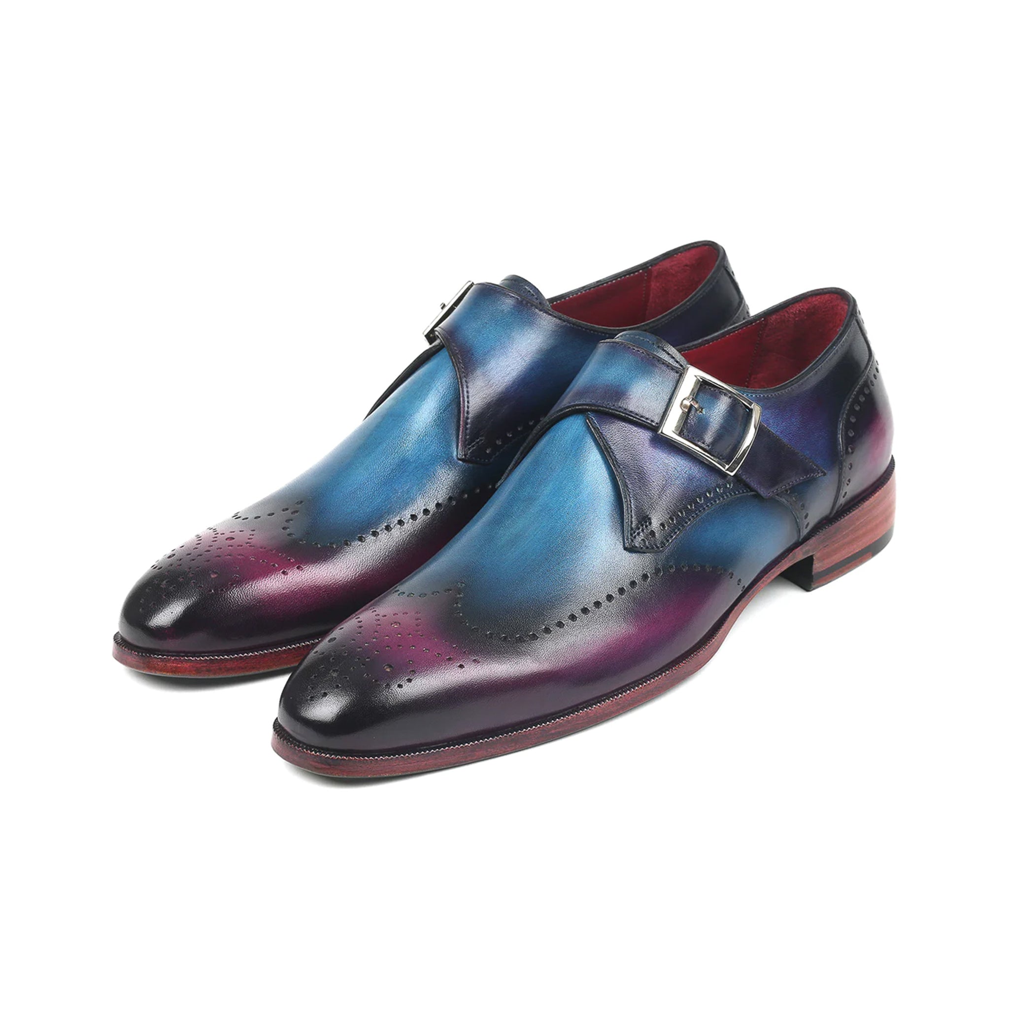 Cerulean Lavender Single Monk Strap Shoes