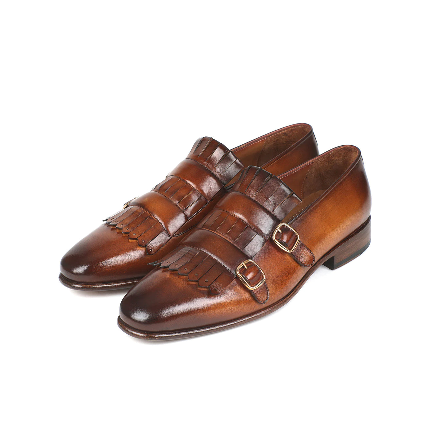 Chestnut Double Monk Strap Men s Shoes