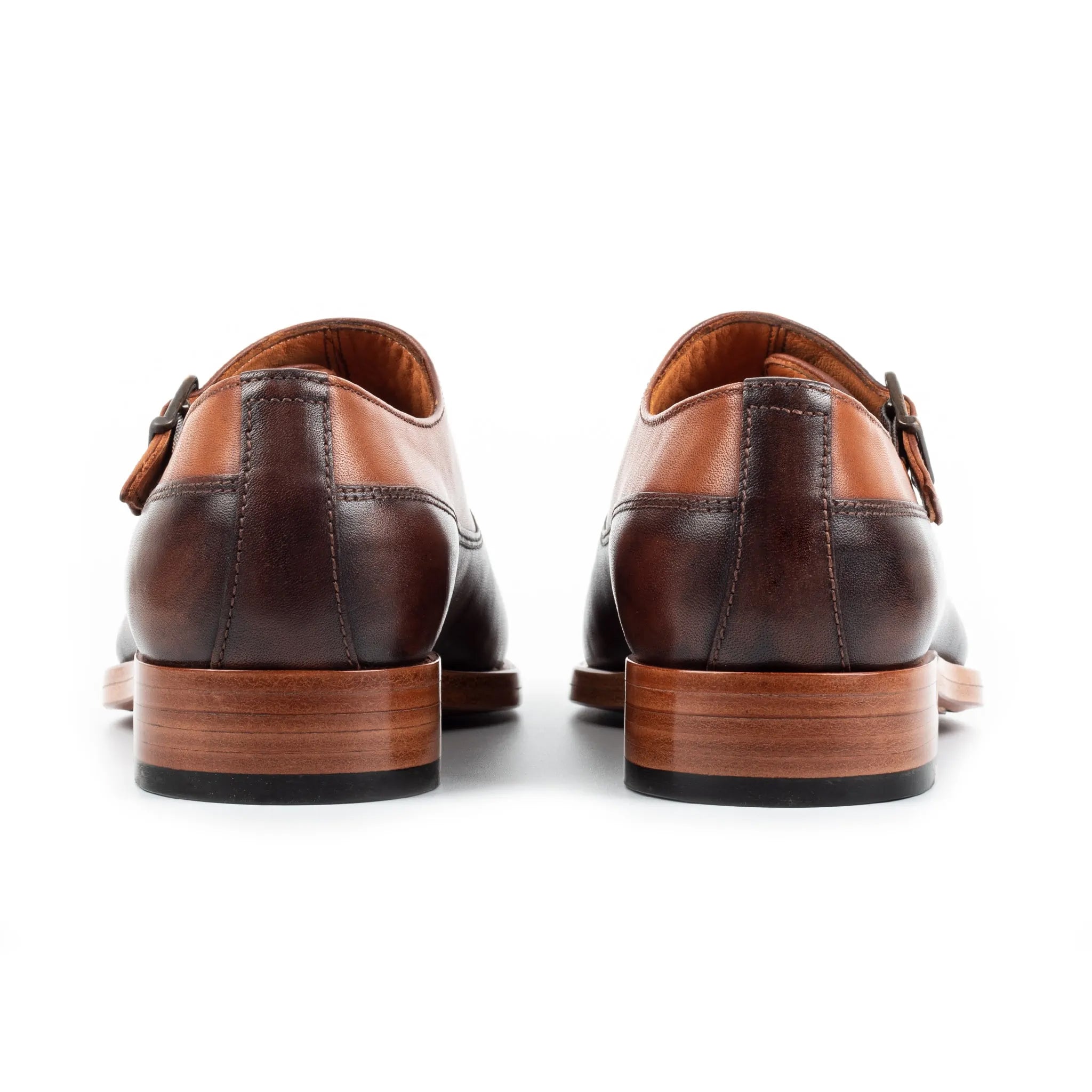 Lorenzo Rust Single Monk Strap Shoes
