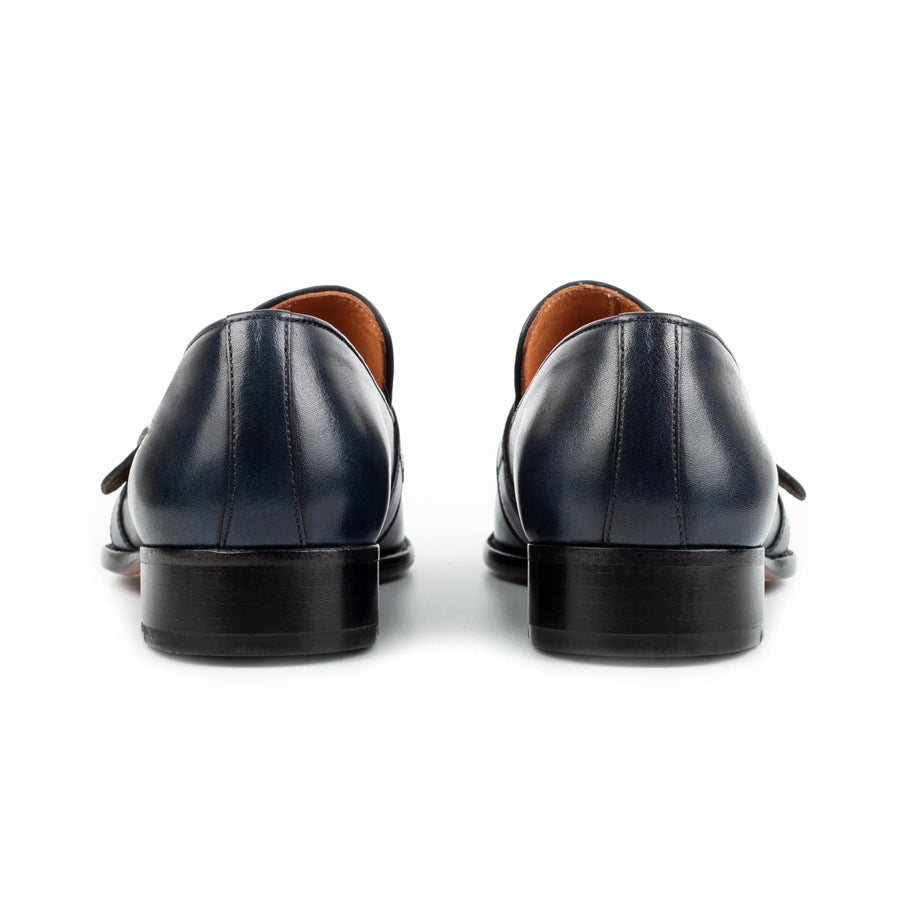 Midnight Single Monk Strap Men s Leather Shoes