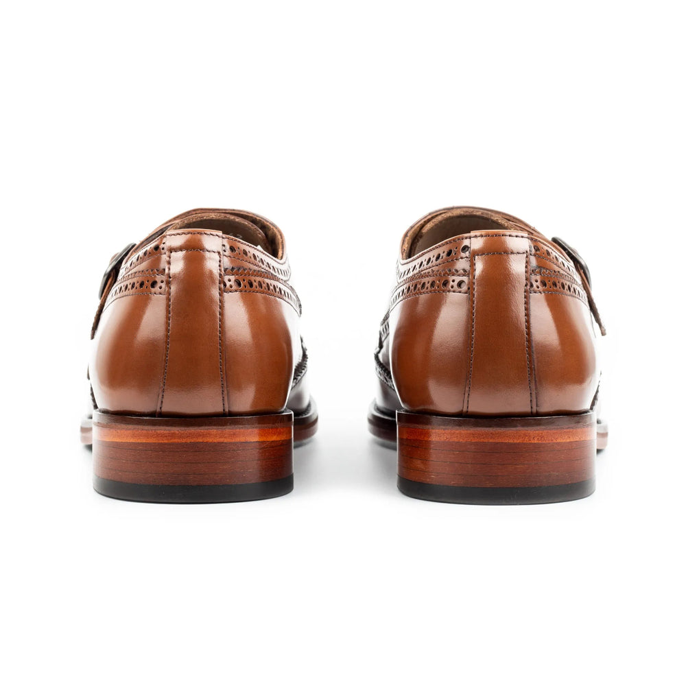 Tan Double Monk Strap Mens Shoes
