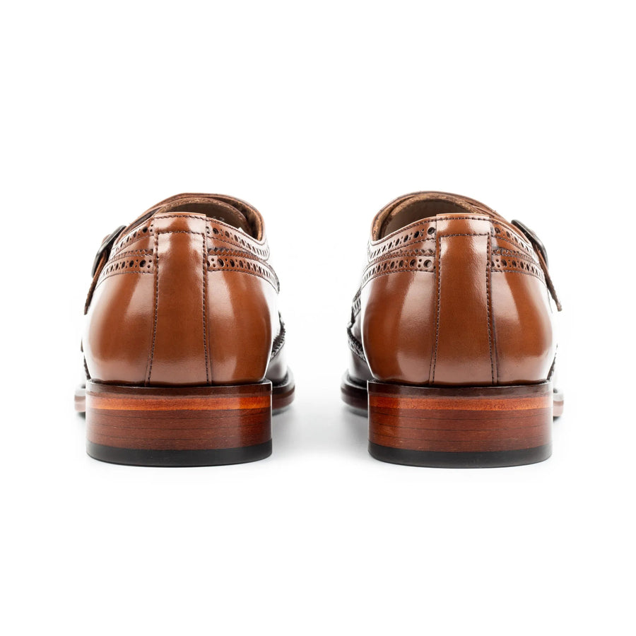Tan Double Monk Strap Men s Shoes