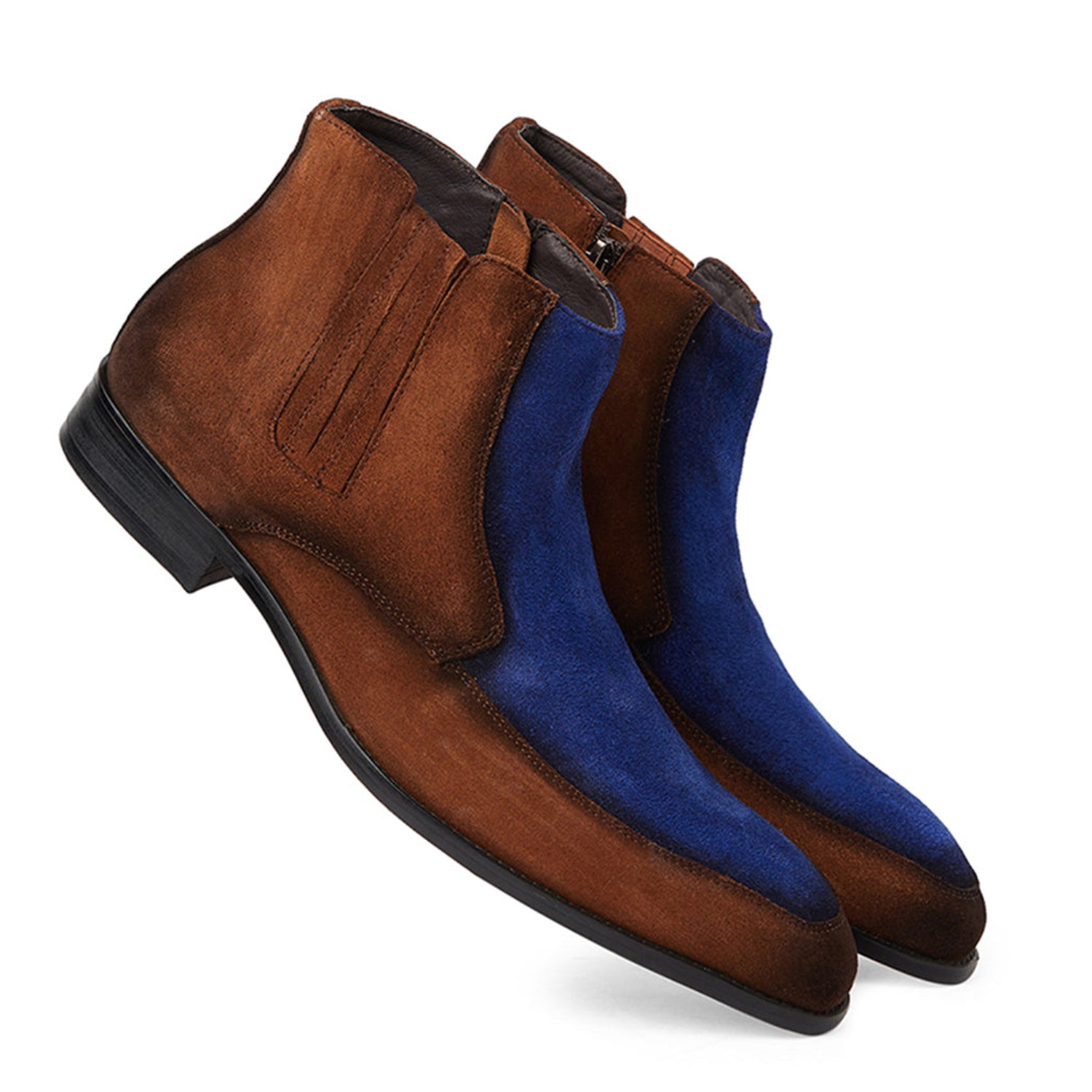 Midnight Blue Brown Chelsea Boot