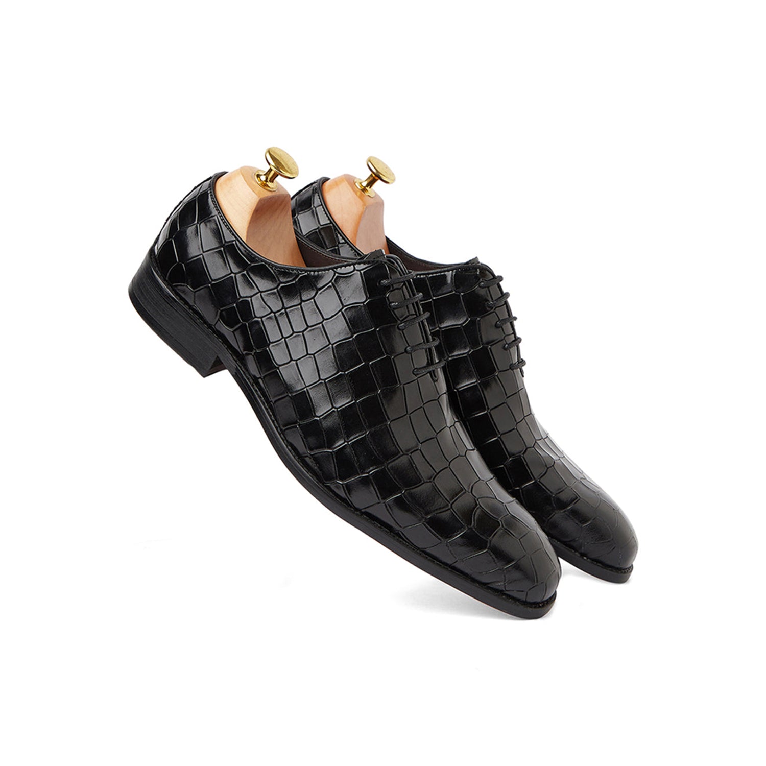 Black Croco British Oxfords