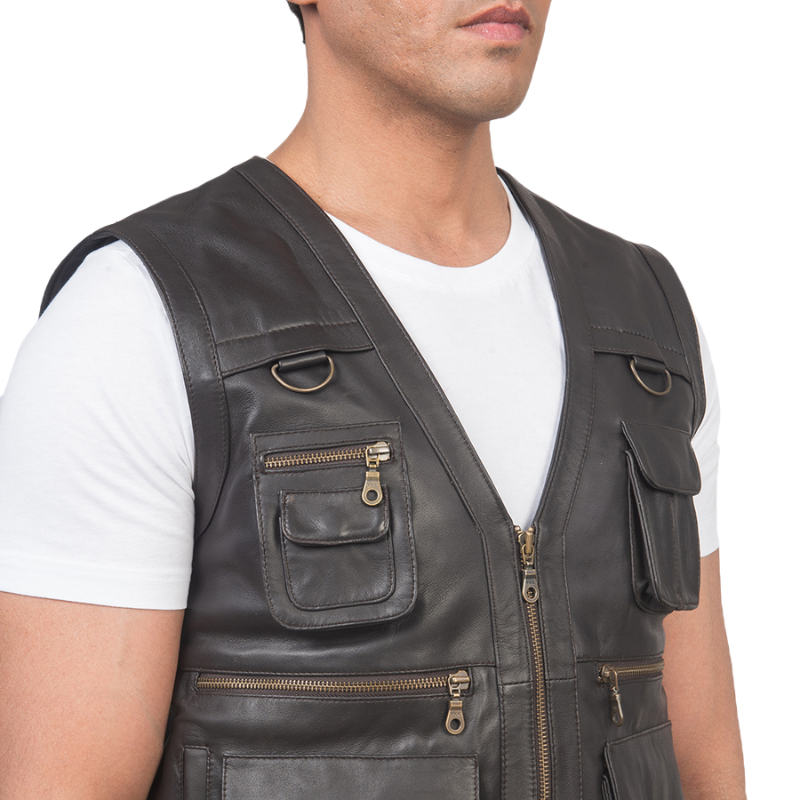 Clydus Leather Vest