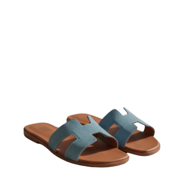 H-strap Light blue Slipper for Women's