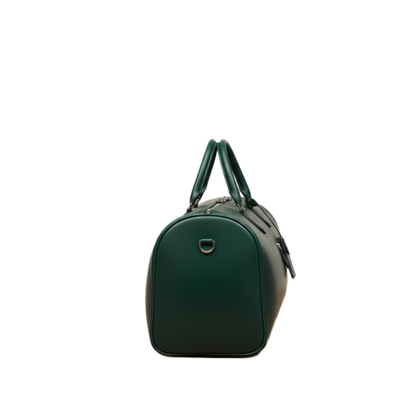 Grained Leather Duffle bag - Dark Forest Green