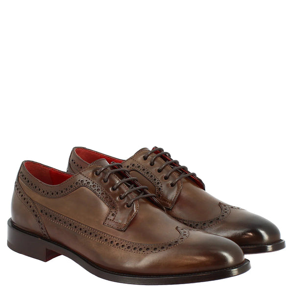 Calf Leather Half Brogues Shoes