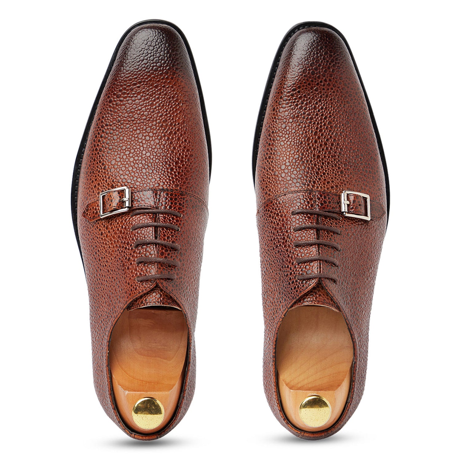 Stingray Leather Oxford Wine Shoes