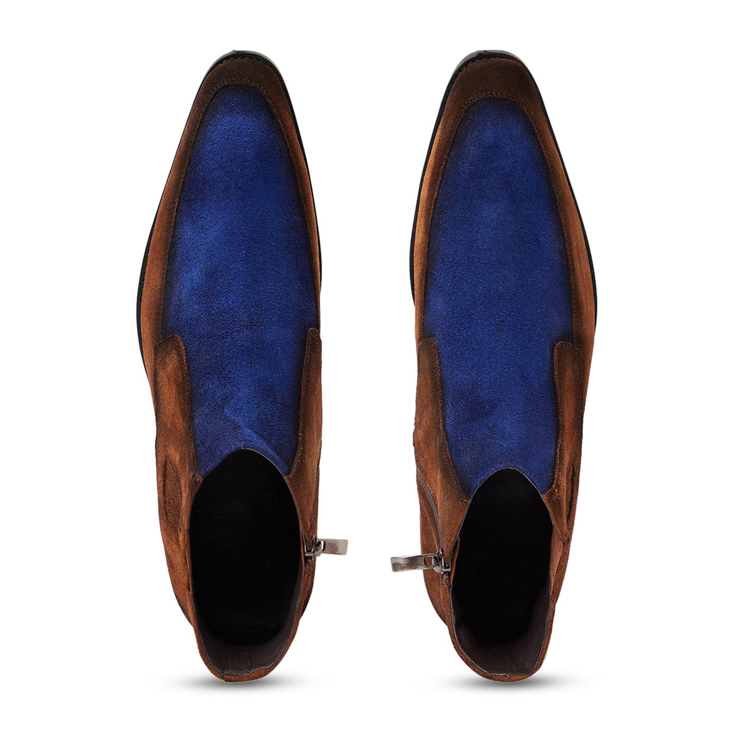 Midnight Blue Brown Chelsea Boot