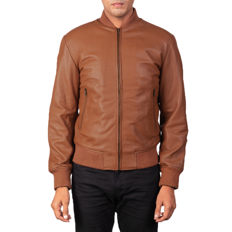 Hexal Leather Bomber Jacket