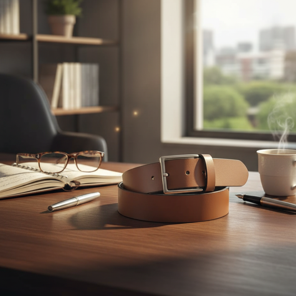 Classic Regal Noir Grain Leather Belt