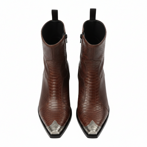 Raven Python Hand Dyed Leather Shoe for Men