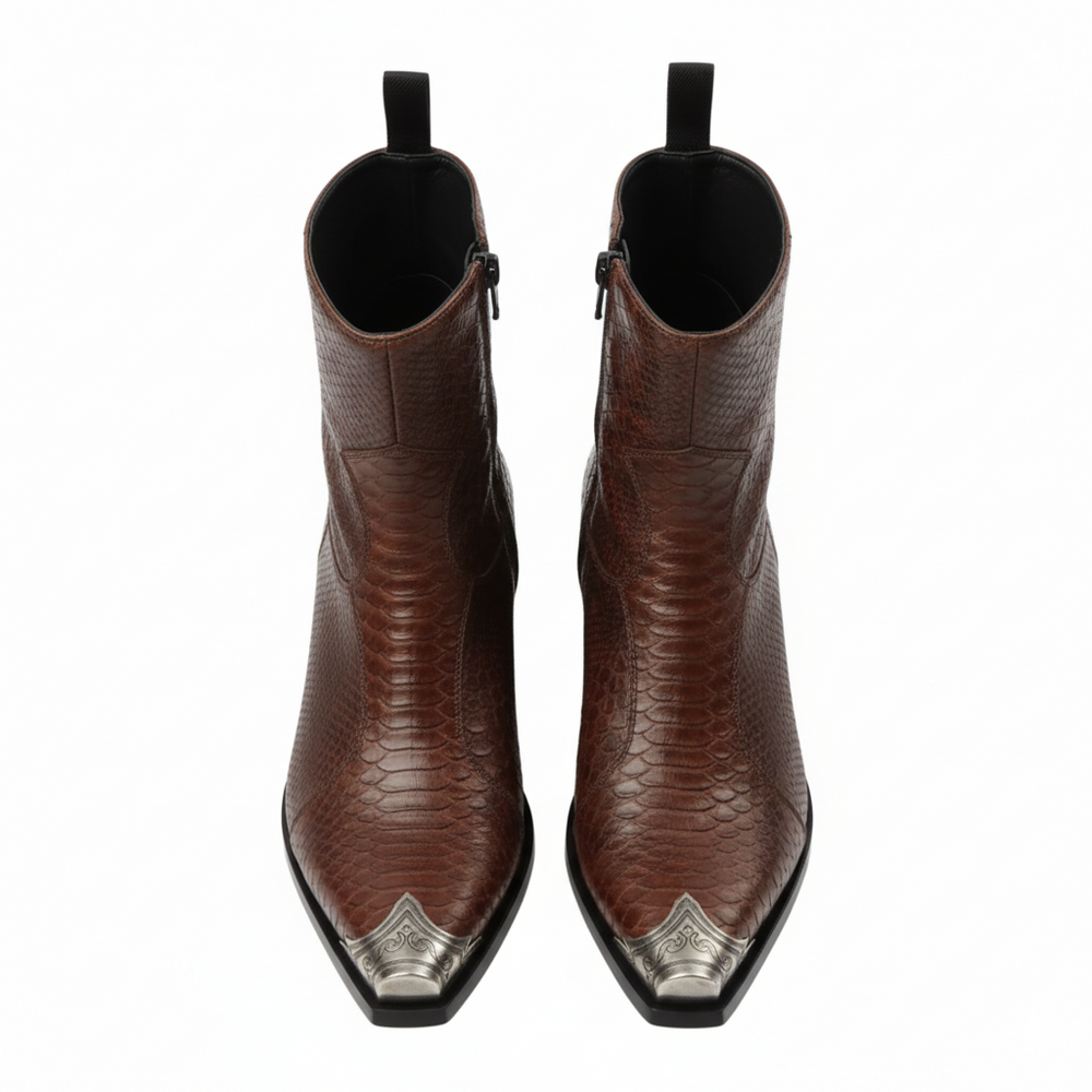 Raven Python Hand Dyed Leather Shoe for Men