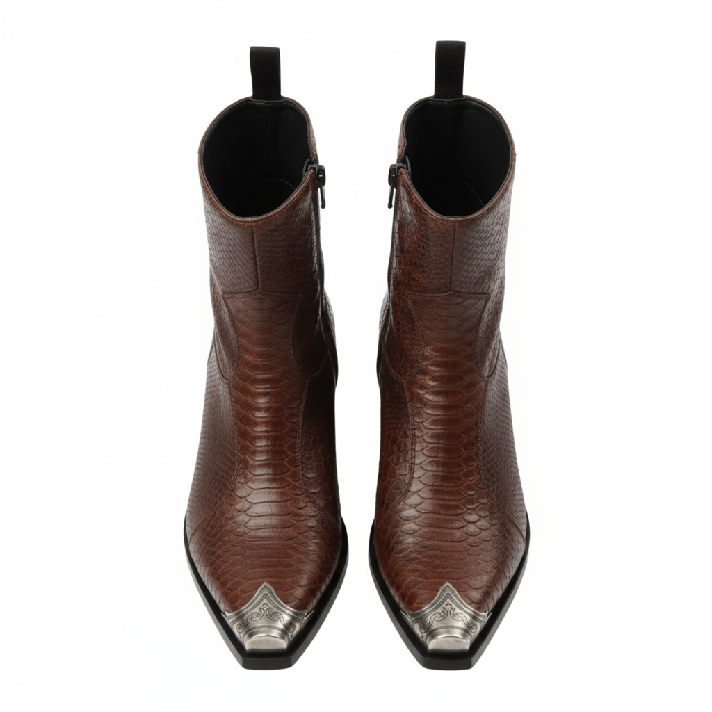 Raven Python Hand Dyed Leather Shoe for Men