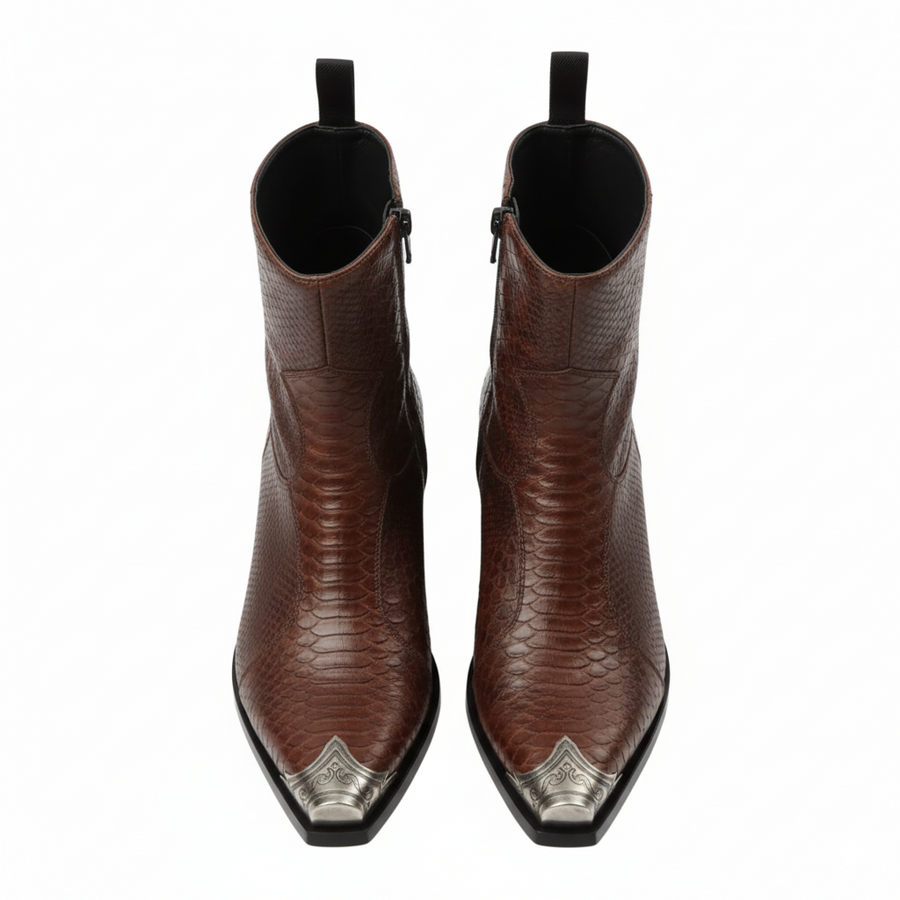 Raven Python Hand Dyed Leather Shoe for Men