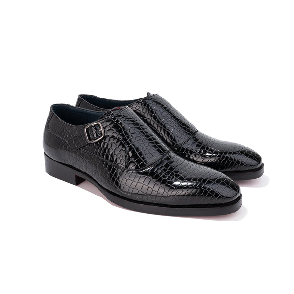 Python Leather Single Monkstrap Men s Shoes