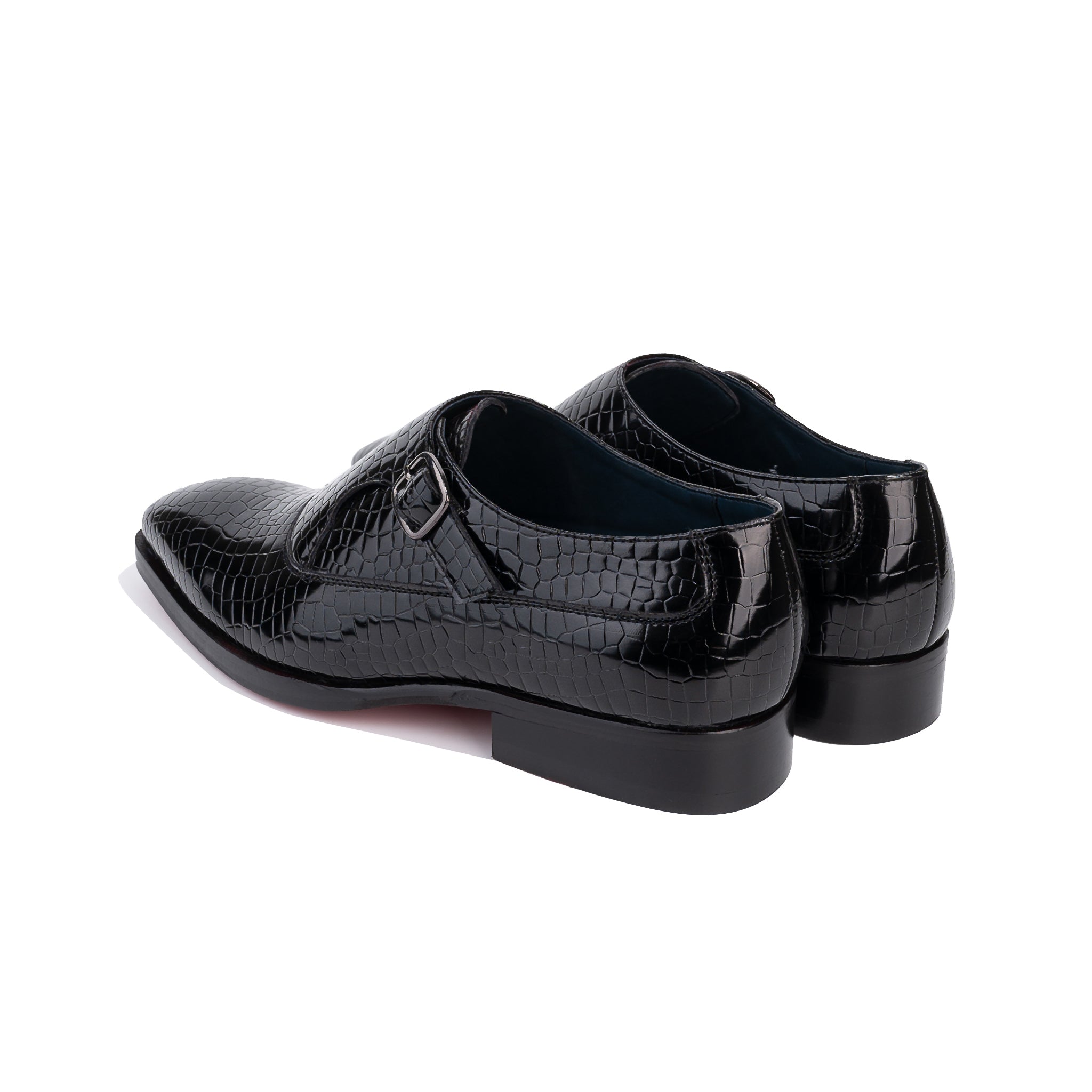 Python Leather Single Monkstrap Men's Shoes