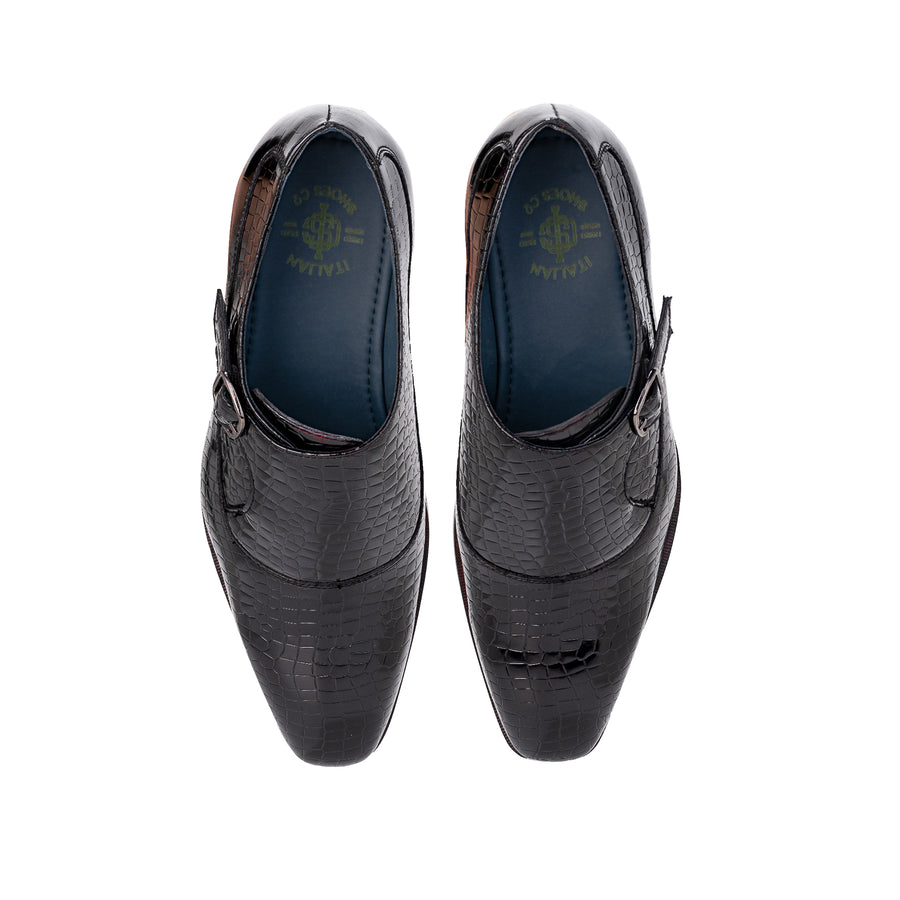 Python Leather Single Monkstrap Men s Shoes