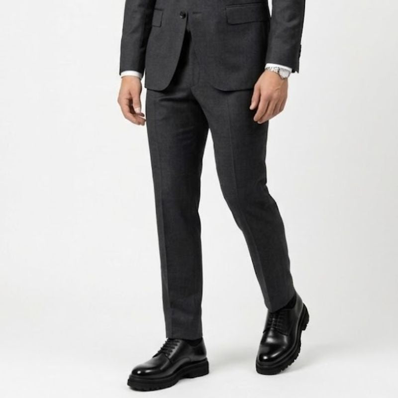 Classic Noir Leather Derby Shoes – Premium Lace-Up Formal & Smart Casual Shoes for Men