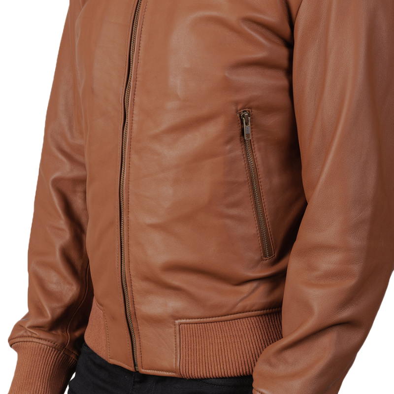 Hexal Leather Bomber Jacket