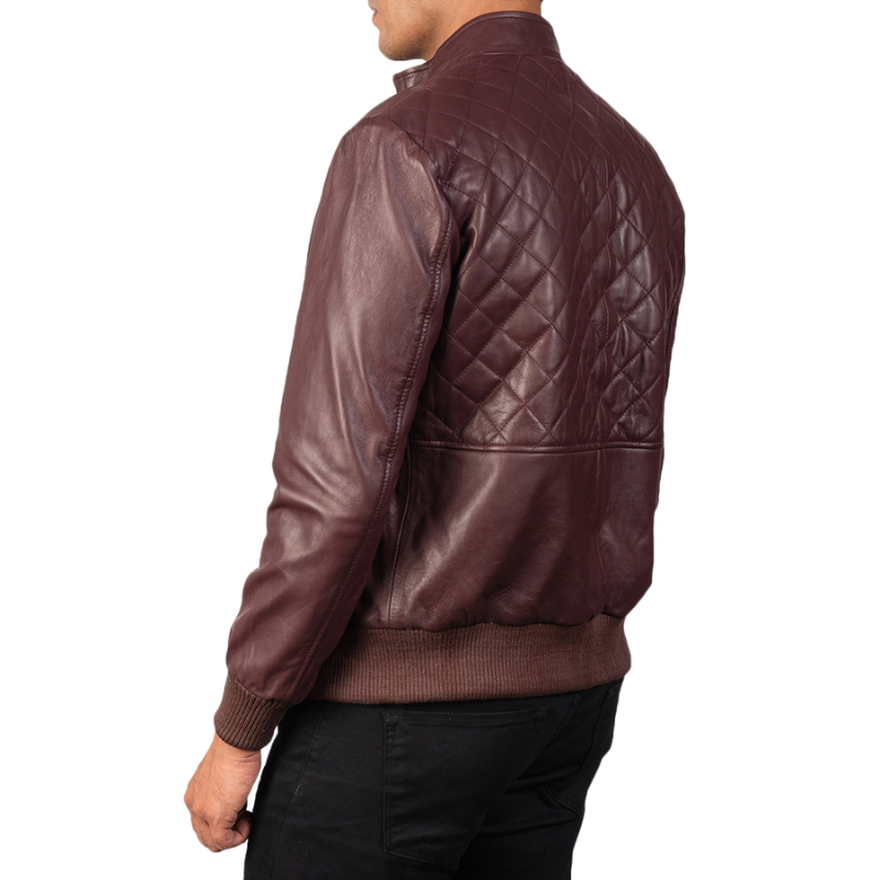 Exalon Leather Bomber Jacket