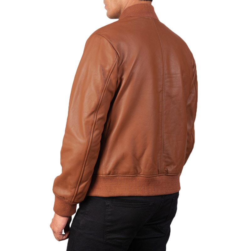 Hexal Leather Bomber Jacket