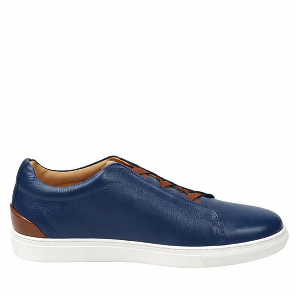 Men's Textured Triple Stitch Sneaker - BLUE TAN
