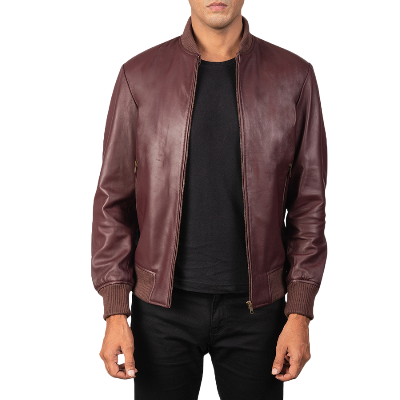 Hexal Leather Bomber Jacket