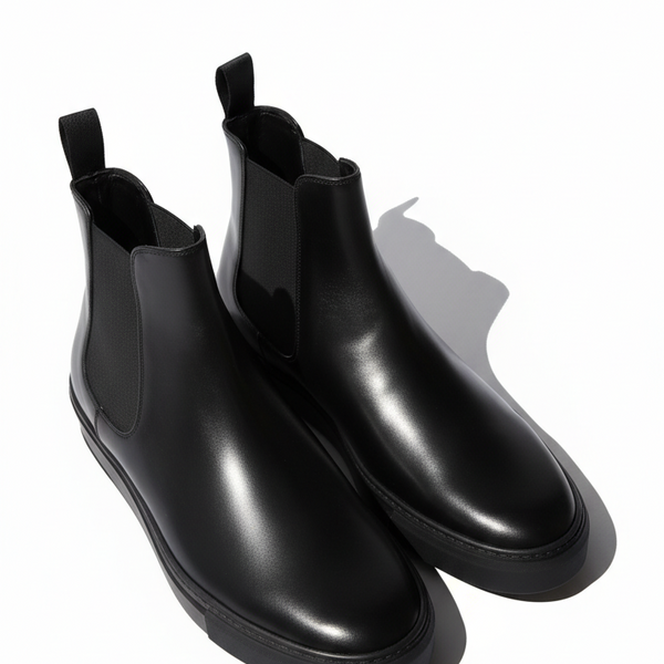 Orlando Chelsea Round Toe Leather Ankle Boots