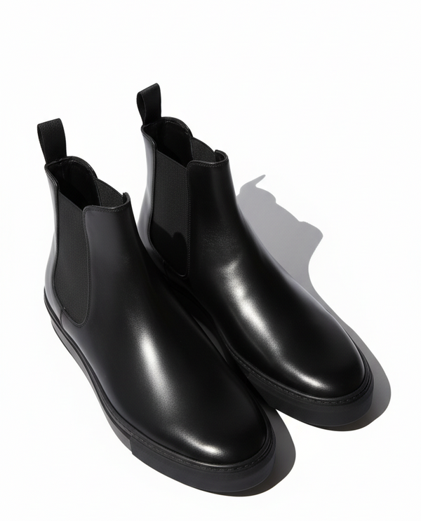 Orlando Chelsea Round Toe Leather Ankle Boots