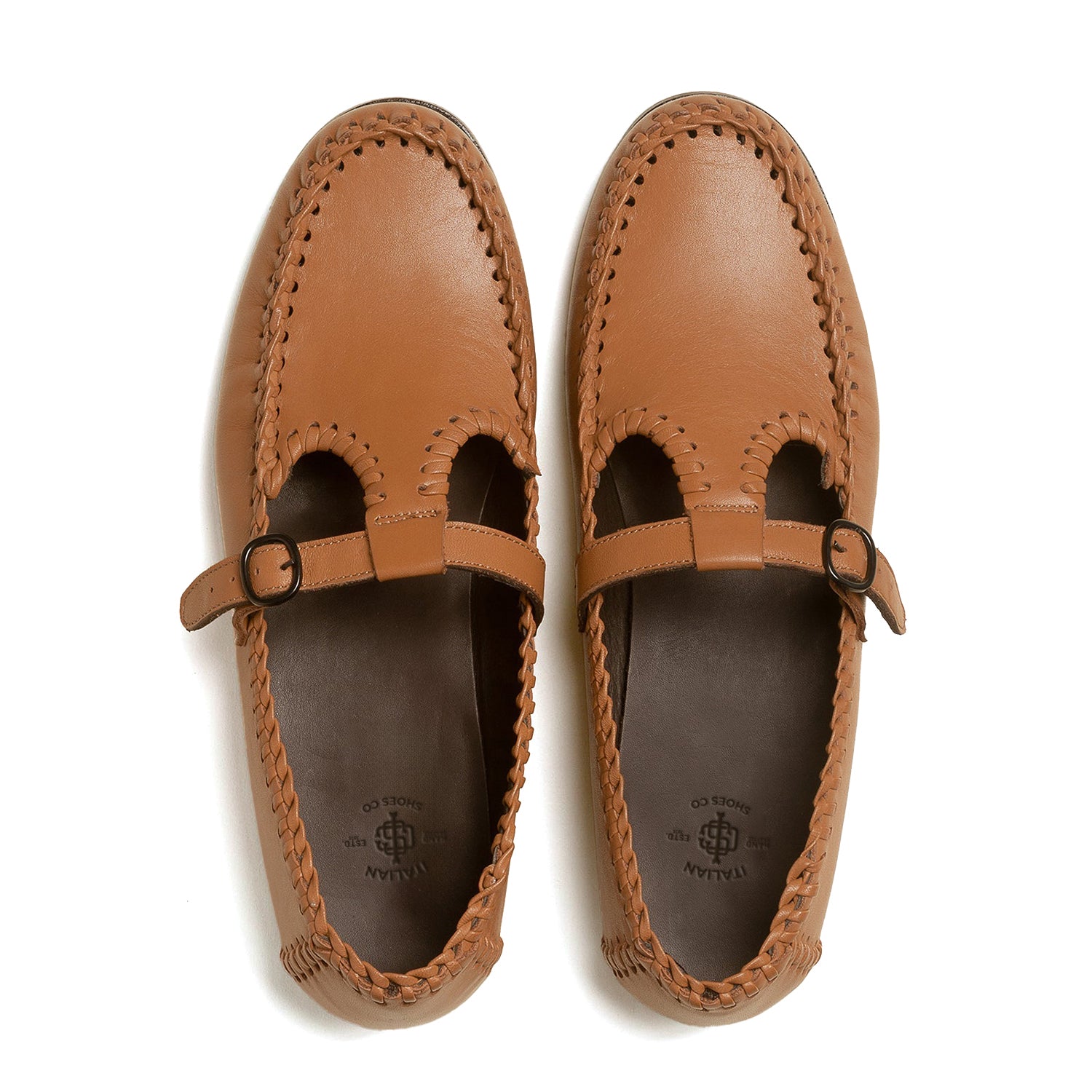 Men' s Braided Seams T-bar Loafer