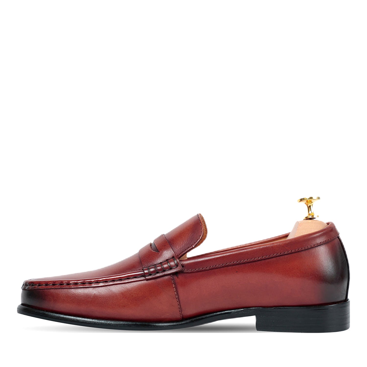 Brown Leather Penny Loafers