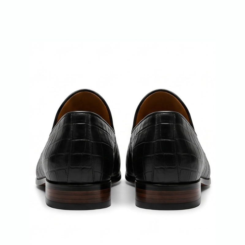 Aegis Crocodile Texture Leather Loafer