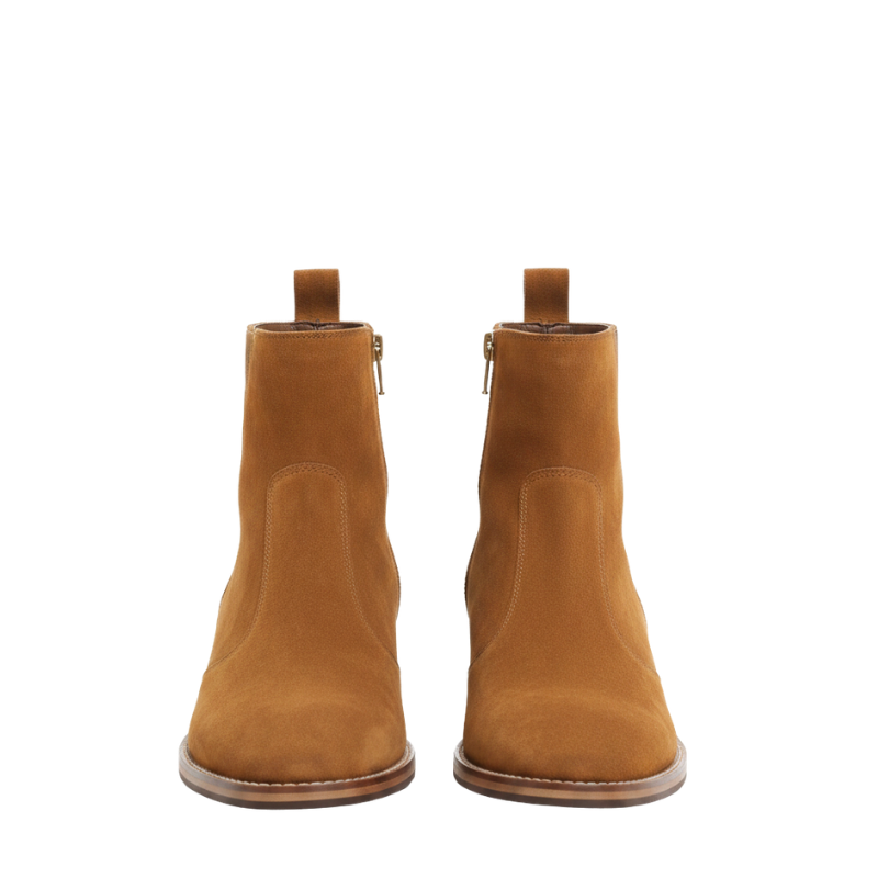 Aiden Suede Chelsea Boots With Side Zipper