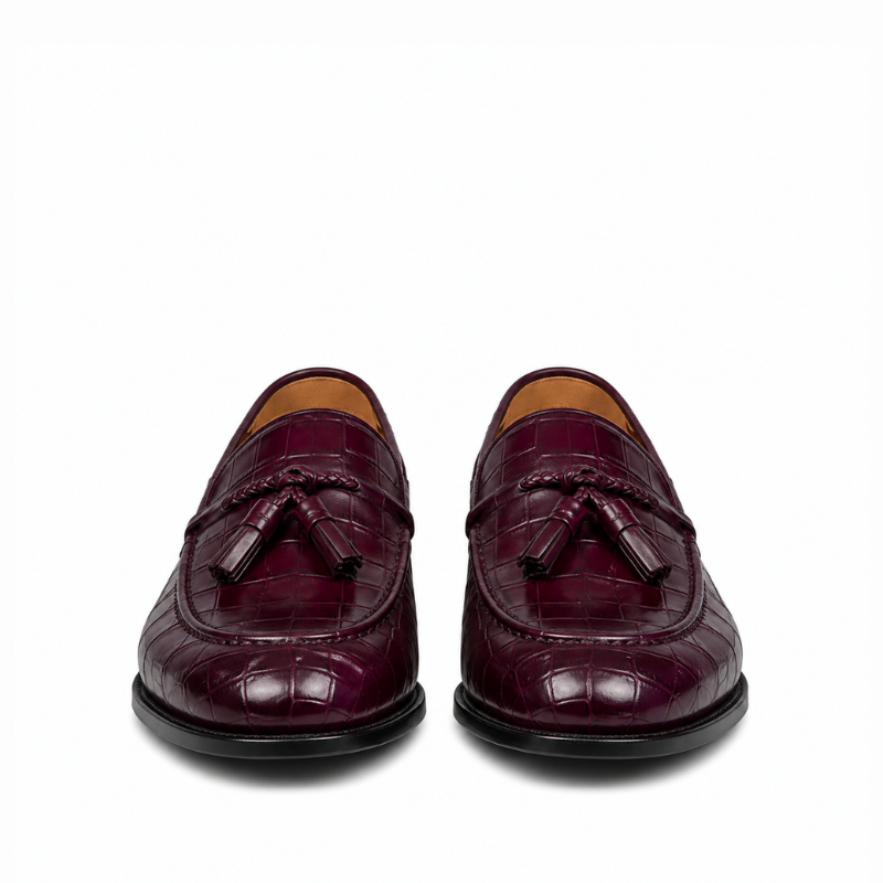 Alfred Croco Leather Luxe Tassel Loafer