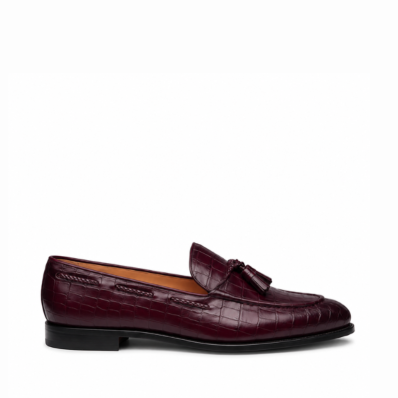 Alfred Croco Leather Luxe Tassel Loafer