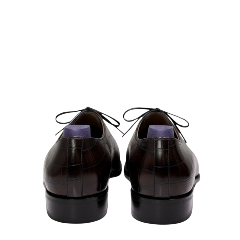 Alligator Pattern Italian Oxford Dress Shoes