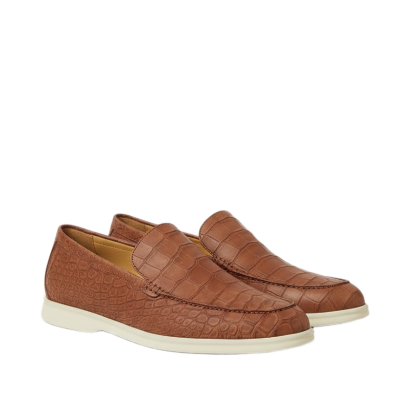 Alligator Leather Classic Slip-on Loafers