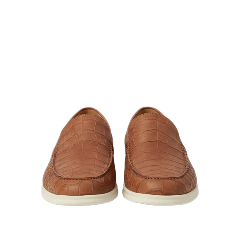 Alligator Leather Classic Slip-on Loafers