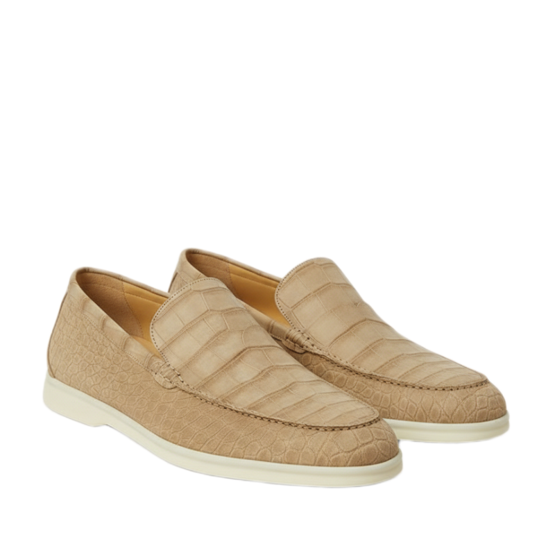 Alligator Leather Classic Slip-on Loafers
