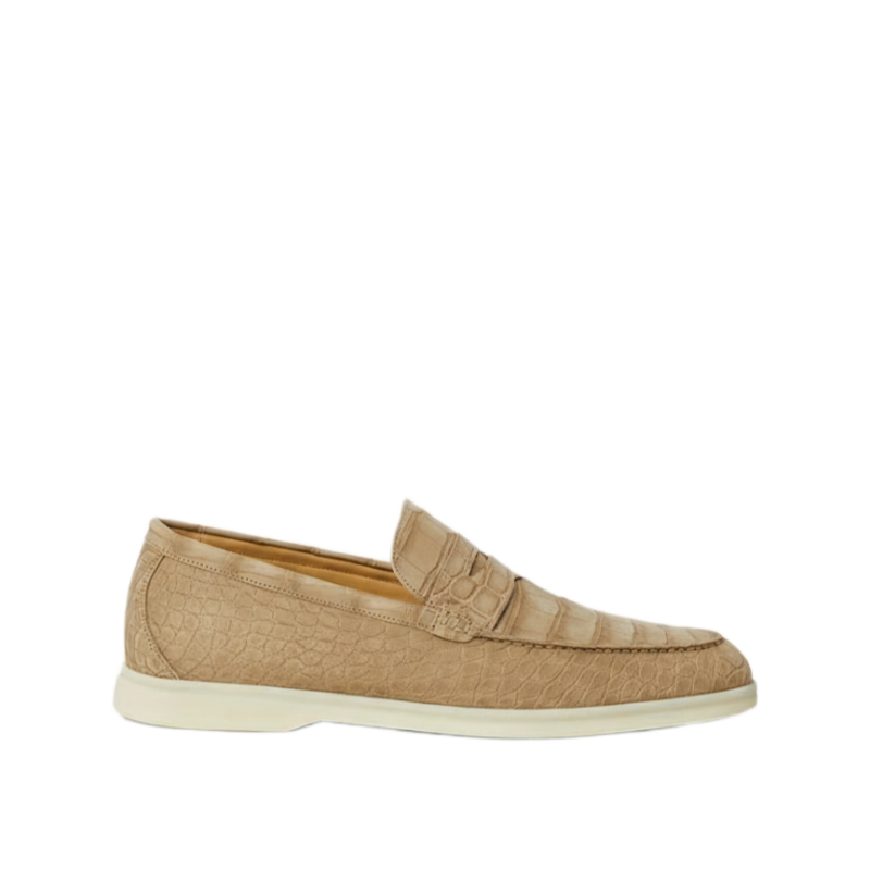 Alligator Leather Classic Slip-on Loafers