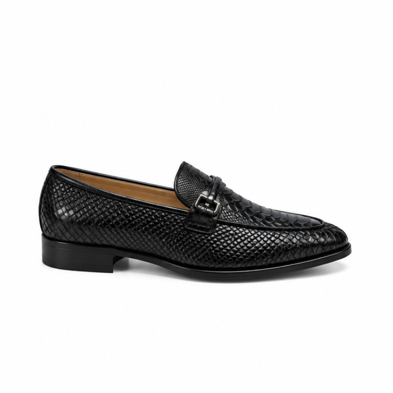 Altaviso Croc-Embossed Horsebit Loafers