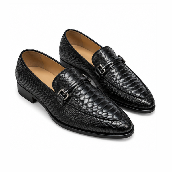 Altaviso Croc-Embossed Horsebit Loafers