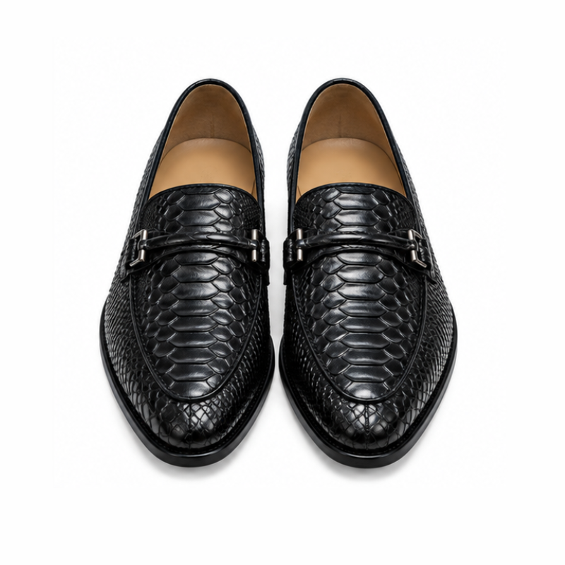 Altaviso Croc-Embossed Horsebit Loafers