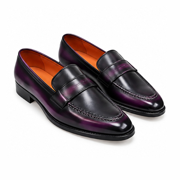 Ambrino Imperial Burnished Penny Loafers