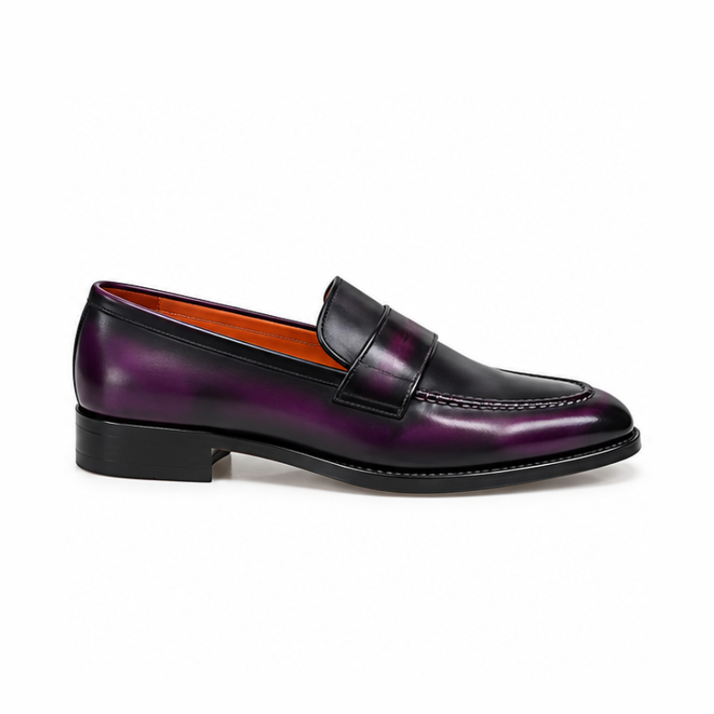 Ambrino Imperial Burnished Penny Loafers