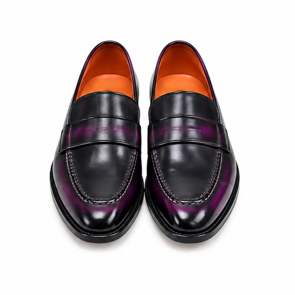 Ambrino Imperial Burnished Penny Loafers